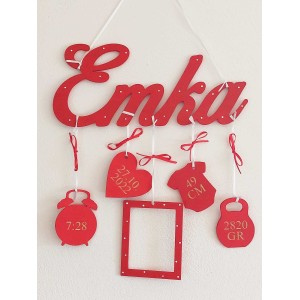 copy of 5 hanging accessories with name color red