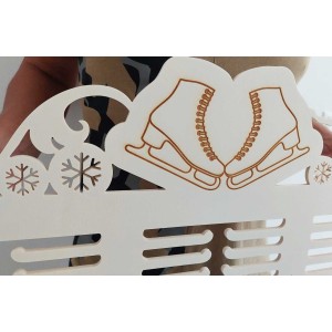 65 cm Holzmedaillenhalter mit Gravur 2