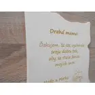 Wooden thank you letter for mom 24.5x25cm