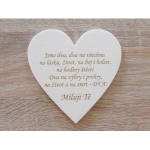 Hochzeitsmagnete 9x9 cm groß sind wir zwei, zwei auf 