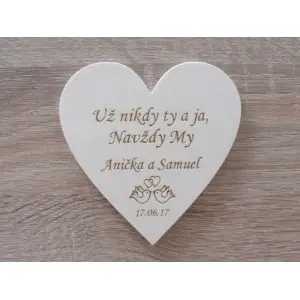 Wedding magnets large 9x9cm never you and me