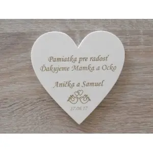 Svadobné magnetky veľké 9x9cm pamiatka pre radosť 