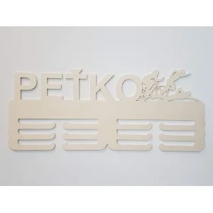 Držiak na medaile s menom triatlon 45cm 2