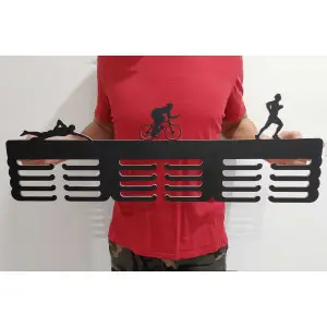 80cm wooden medal hanger + painting