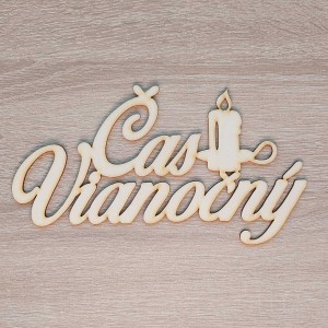 Wooden sign Christmas time 20cm