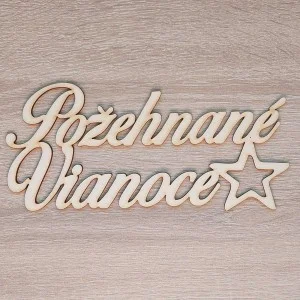 Wooden sign Blessed Christmas 21cm