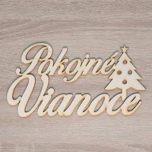 Wooden sign Merry Christmas 21cm