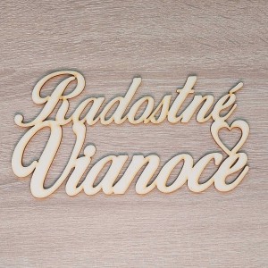 Holzbeschriftung Frohe Weihnachten 20 cm