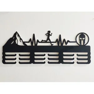 Wooden medal hanger painted 55cm SPARTAN MOUNTAIN RUN 2