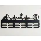 Holzmedaillehalter für Frauen bemalt 55cm SPARTANER BERGLAUF