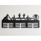 Holzmedaillenständer, paarweise bemalt, 55cm, SPARTAN MOUNTAIN RUN