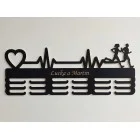 Drevený vešiak na medaily maľovaný 55cm s gravírovaním agility