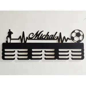 Holzmedaillenständer 55cm gemalt FUSSBALL 2