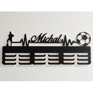 Medaillenaufhänger aus Holz lackiert 55cm Fußball