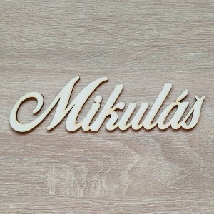 Dřevěný nápis Mikuláš 21cm