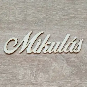 Wooden sign Nicholas 21cm