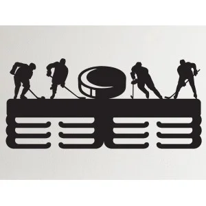 Wooden holder painted with ice HOCKEY 45cm 2