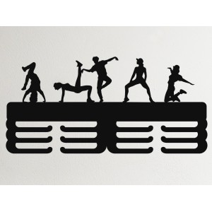 Drevený držiak maľovaný TANEC 45cm 2