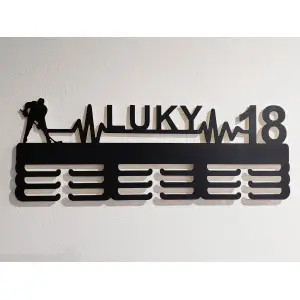 Wooden medal hanger painted 55cm HOCKEY 2
