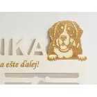 Drevený držiak na medaile s laserovaním 45cm psík Bernský salašnícky pes