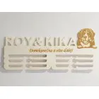 Wooden medal holder with laser engraving 45cm Bernese Mountain Dog