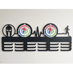 Wooden medal hanger painted 55cm for 2 TRIFECTS + pulse 2