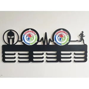 Wooden medal hanger painted 55cm for 2 TRIFECTS + pulse 2