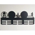 Holzmedaillenständer 55 cm auf 2 TRIFFT + Puls gemalt