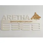 Drevený držiak na medaile s laserovaním 45cm pes Holandský ovčiak krátkosrstý