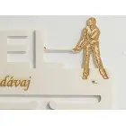 Holzmedaillenhalter mit Lasergravur, 45cm Golf