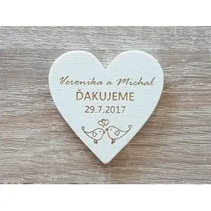 Svadobné magnetky B vtáčiky holubičky 5,5x5,5cm