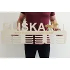 80cm Holzmedaillenhänger mit Lasergravur und Namen - Parkour-Reiten