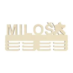 Holzmedaillenhalter mit dem Namen Eishockeytorwart 45cm