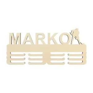 Wooden hanger for medals