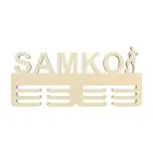 Drevený vešiak na medaily s menom futbalista 45cm