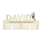 Drevený držiak na medaile s laserovaním 45cm futbal