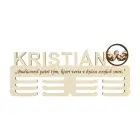 Drevený držiak na medaile s laserovaným textom 45cm  armwrestling