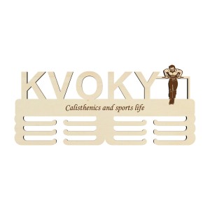 Medal hanger with the name boxing and running 45cm | LYMFY.sk | Wooden hanger for medals
