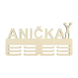 Držiak na medaily s menom mažoretka s pomponmi 45cm