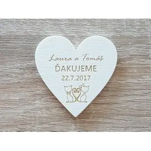 Svadobné magnetky B mačiatka dole 5,5x5,5cm