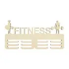 Vešiak na medaile s menom fitness 45cm