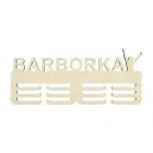 Drevený vešiak na medaily s menom víťazná póza 45cm