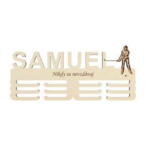 Wooden medal holder with laser engraving 45cm golf