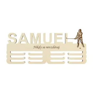 Wooden medal holder with laser engraving 45cm golf