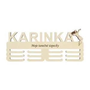 Drevený držiak na medaile s laserovaním 45cm tanec - dance