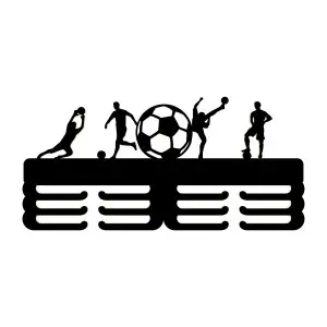 Wooden holder painted SOCCER 45cm