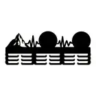 Drevený vešiak na medaily maľovaný 55cm na 2 TRIFECTY + hory