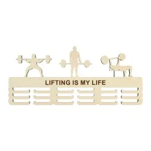 Wooden hanger for medals