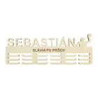 Drevený držiak na medaily vodné pólo s laserovaním 55cm