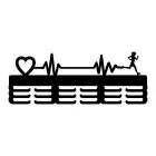 Drevený vešiak na medaily maľovaný 55cm SRDCE PULZ BEH